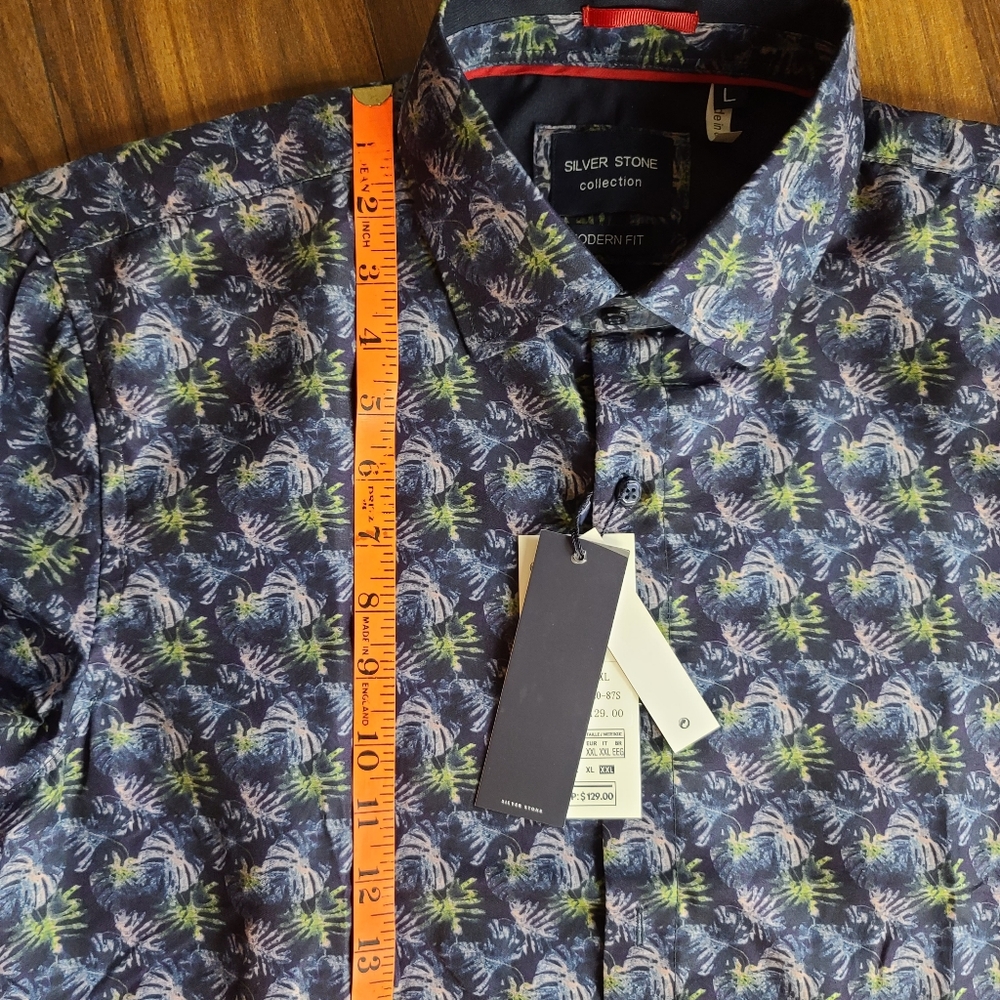 Silver Stone floral collection Modern Fit NWT szL - Picture 6 of 7